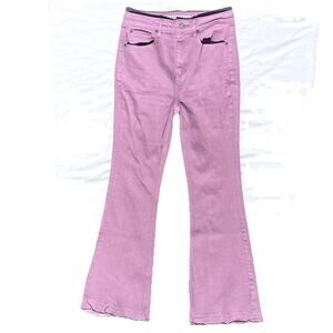 Idyllwind Flare Leg Western Fray Jeans Womens 4 Lavender Purple